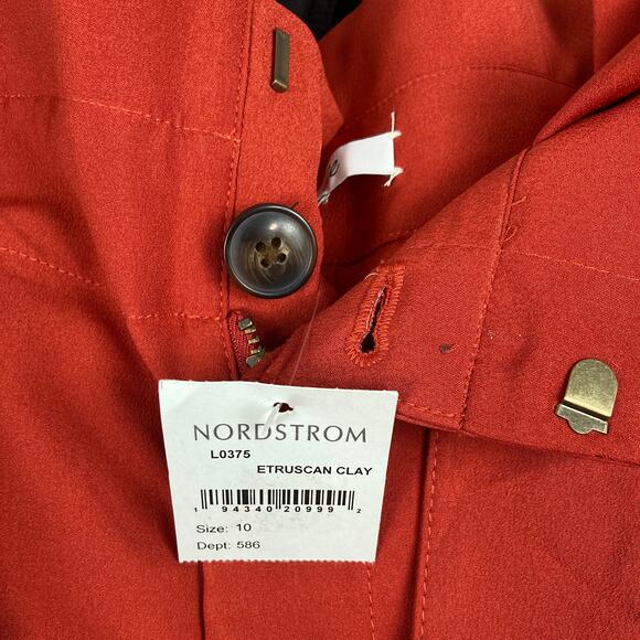 Madewell Womens Orange Clay Polyester Drapey Paperbag Tie Pants NWT - Picture 4 of 7